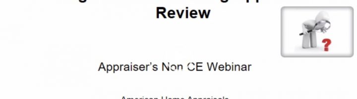 Legal Issues Involving Appraisal Review