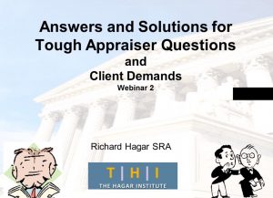 answers and solutions for tough appraiser questions and client demands 1